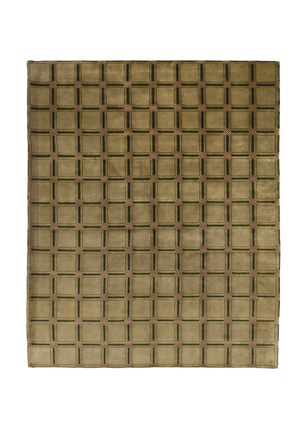 32572 Oriental Rug Nepalese Handmade Area Modern 8'2'' x 10'2'' -8x10- Whites Beige Cross Design