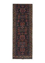 32587 Persian Rug Malayer Handmade Runner Tribal Vintage 2'10'' x 16'0'' -3x16- Blue Geometric Design