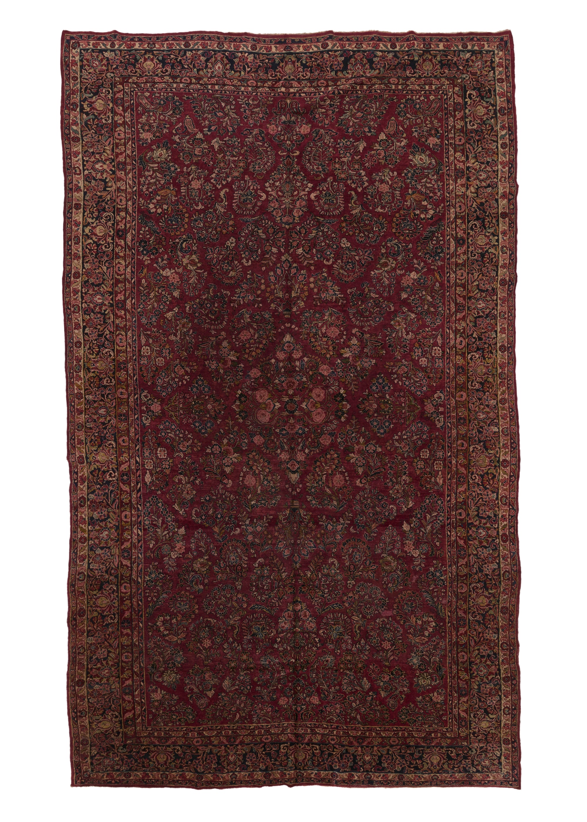 Persian Rug Sarouk Handmade Area Traditional Vintage 10'6