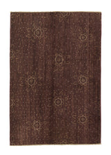 32829 Oriental Rug Pakistani Handmade Area Modern 3'9'' x 5'7'' -4x6- Brown Floral Design