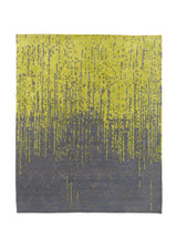 32958 Oriental Rug Indian Handmade Area Modern 8'1'' x 9'10'' -8x10- Green Gray Abstract Design