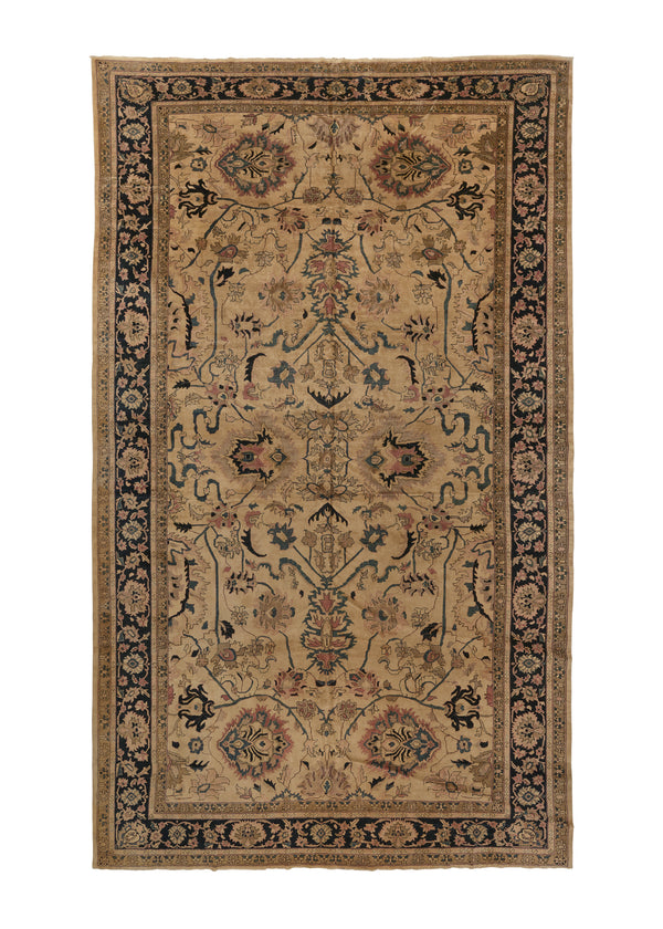 33061 Oriental Rug Pakistani Handmade Area Transitional 13'7'' x 25'0'' -14x25- Whites Beige Serapi Design