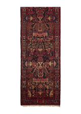 33065 Persian Rug Nahavand Handmade Runner Tribal 3'4'' x 15'10'' -3x16- Red Blue Geometric Design