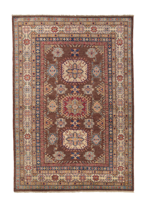 33124 Oriental Rug Pakistani Handmade Area Transitional 4'10'' x 6'11'' -5x7- Brown Kazak Design