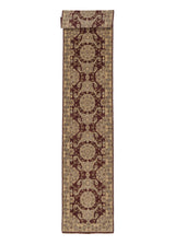 33260 Oriental Rug Pakistani Handmade Runner Transitional 2'6'' x 12'5'' -3x12- Gray Whites Beige Red Oushak Design