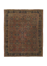 33292 Persian Rug Mahal Handmade Area Antique Tribal 11'0'' x 13'5'' -11x13- Red Blue Floral Design
