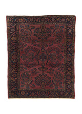 33396 Persian Rug Lilihan Handmade Area Antique Traditional 5'0'' x 6'3'' -5x6- Red Floral Design