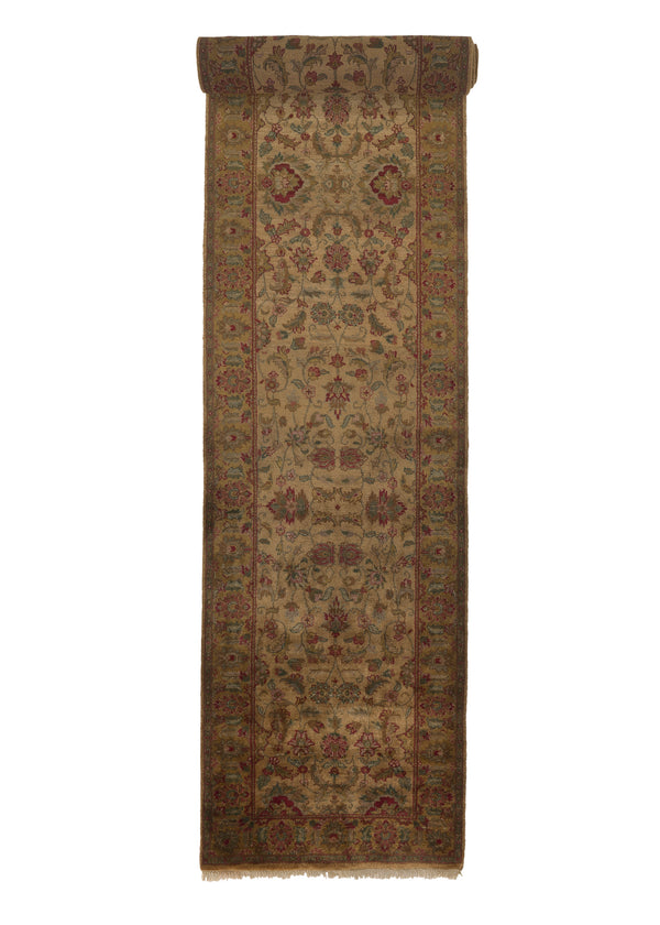 33515 Oriental Rug Indian Handmade Runner Tribal 3'1'' x 15'9'' -3x16- Red Geometric Design