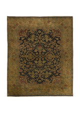 33560 Oriental Rug Indian Handmade Area Transitional 8'0'' x 9'6'' -8x10- Black Yellow Gold Jaipur Floral Design