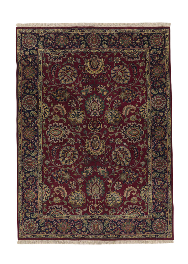 33571 Oriental Rug Indian Handmade Area Transitional 5'1'' x 6'11'' -5x7- Red Jaipur Floral Design