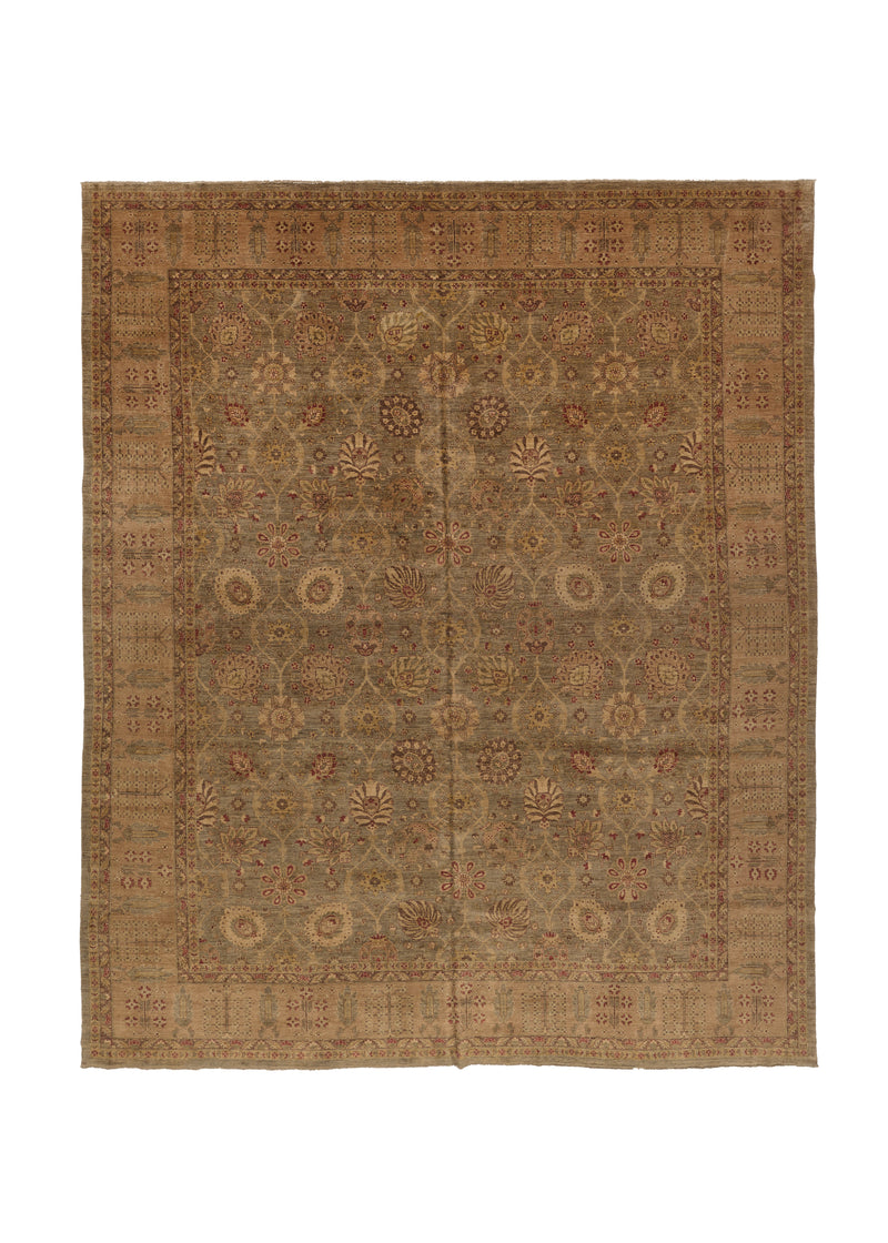 33603 Oriental Rug Pakistani Handmade Area Transitional 13'7'' x 16'6'' -14x17- Whites Beige Floral Oushak Design