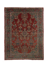 33734 Persian Rug Ghazvin Handmade Area Traditional 8'10'' x 12'0'' -9x12- Red Floral Vase Design