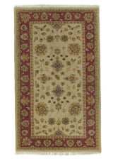 33847 Oriental Rug Pakistani Handmade Area Transitional 3'0'' x 5'0'' -3x5- Yellow Gold Red Floral Design