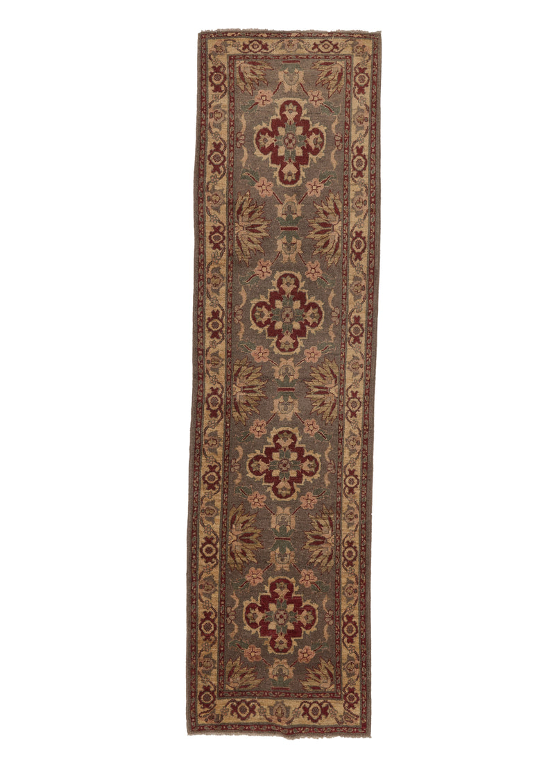 33862 Oriental Rug Pakistani Handmade Runner Transitional 2'7'' x 9'10'' -3x10- Whites Beige Oushak Design