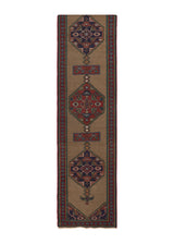 33865 Persian Rug Sarab Handmade Runner Tribal Vintage 2'6'' x 10'8'' -3x11- Whites Beige Red Open Field Herati Design