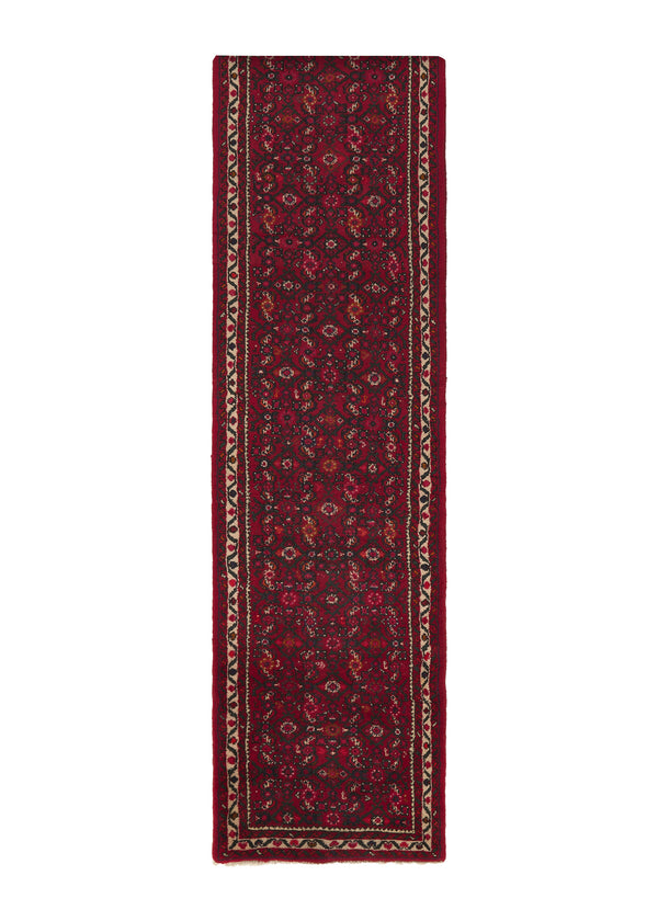 33875 Persian Rug Hamadan Handmade Runner Tribal 2'4'' x 13'9'' -2x14- Red Herati Design