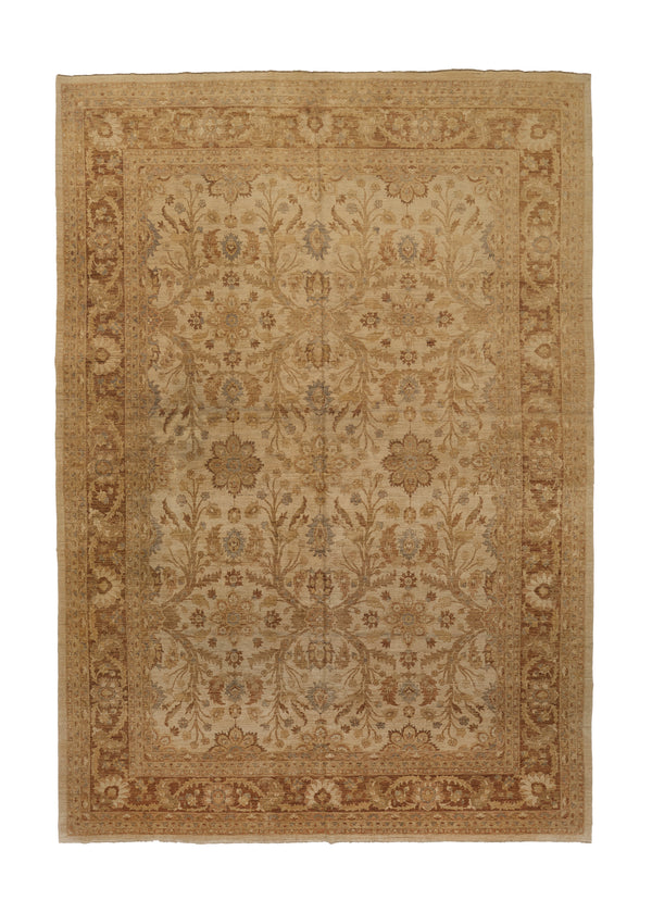 33892 Oriental Rug Pakistani Handmade Area Transitional 13'0'' x 18'8'' -13x19- Whites Beige Brown Floral Oushak Design