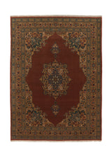 33903 Persian Rug Tabriz Handmade Area Traditional 9'8'' x 13'4'' -10x13- Orange Brown Floral Haji Jalili Design