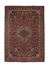 33915 Persian Rug Bakhtiari Handmade Area Tribal Vintage 8'5'' x 11'10'' -8x12- Red Floral Design