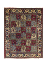 34214 Oriental Rug Turkish Handmade Area Tribal 8'0'' x 9'9'' -8x10- Red Blue Garden Animals Design