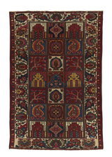 34216 Persian Rug Bakhtiari Handmade Area Tribal 4'4'' x 6'7'' -4x7- Multi-color Red Garden Design