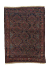 34227 Persian Rug Afshar Handmade Area Tribal 4'6'' x 6'4'' -5x6- Orange Geometric Design