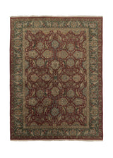 34280 Oriental Rug Indian Handmade Area Transitional 9'11'' x 13'5'' -10x13- Red Green Jaipur Floral Design