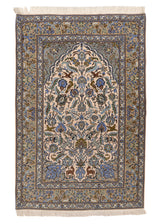34283 Persian Rug Kashan Handmade Area Traditional 4'11'' x 7'6'' -5x8- Green Blue Whites Beige Tree of Life Animals Design