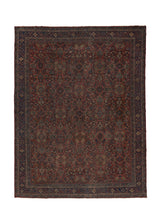 34285 Persian Rug Mahal Handmade Area Antique Tribal 11'0'' x 13'7'' -11x14- Red Floral Design