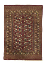 34326 Oriental Rug Pakistani Handmade Area Tribal 4'0'' x 5'8'' -4x6- Red Bokhara Design