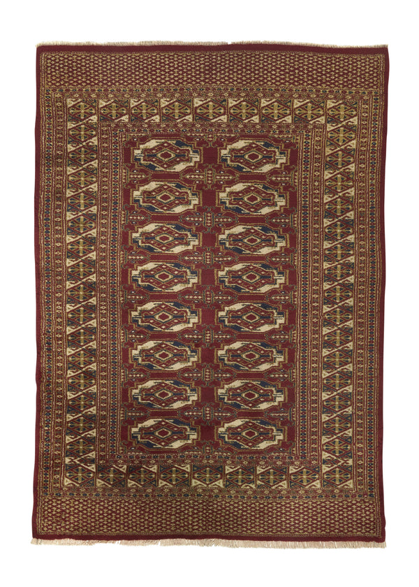 34326 Oriental Rug Pakistani Handmade Area Tribal 4'0'' x 5'8'' -4x6- Red Bokhara Design