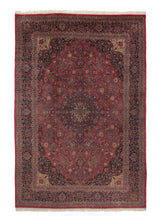 34376 Oriental Rug Indian Handmade Area Traditional 8'1'' x 12'2'' -8x12- Pink Floral Kashan Design