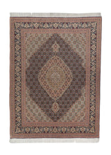 34379 Persian Rug Tabriz Handmade Area Traditional 4'10'' x 6'5'' -5x6- Pink Blue Mahi Fish Design