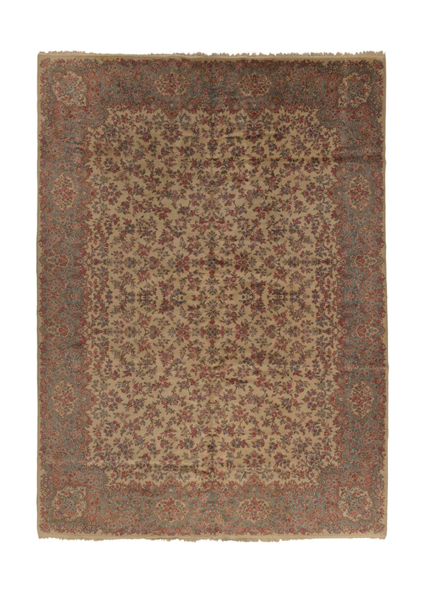 34424 Oriental Rug Machine Made Handmade Area Traditional 10'0'' x 13'0'' -10x13- Whites Beige Pink Karastan Floral Design