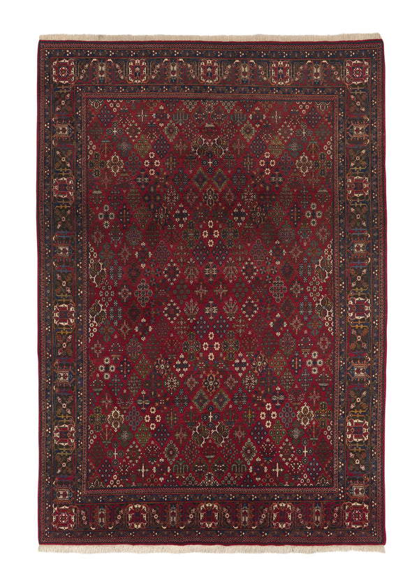 34430 Persian Rug Meymeh Handmade Area Tribal Traditional 7'5'' x 10'8'' -7x11- Red Floral Design