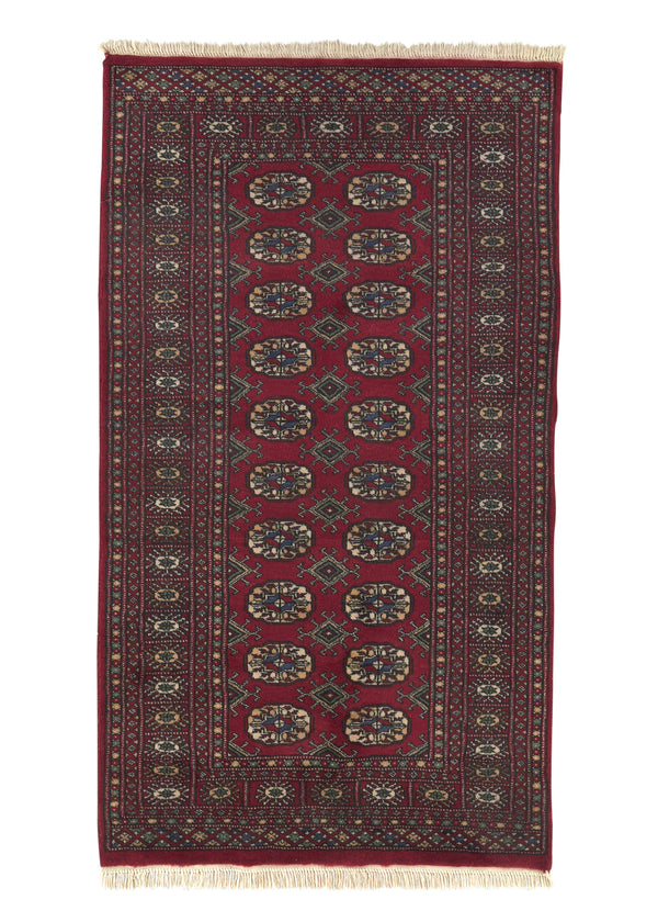 34450 Oriental Rug Pakistani Handmade Area Tribal 3'1'' x 5'4'' -3x5- Red Bokhara Design