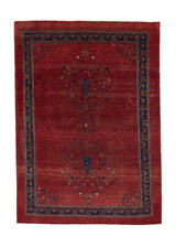 34481 Persian Rug Gabbeh Handmade Area Tribal 7'11'' x 11'4'' -8x11- Red Open Design