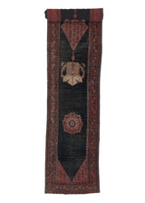34533 Persian Rug Moud Handmade Runner Traditional Vintage 3'4'' x 21'0'' -3x21- Blue Red Open Field Floral Design