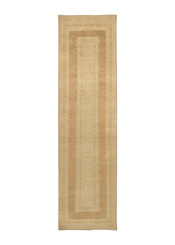 34621 Persian Rug Gabbeh Handmade Runner Tribal 2'6'' x 9'5'' -3x9- Whites Beige Open Geometric Plain Design