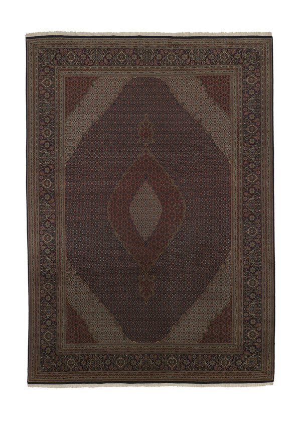 34690 Persian Rug Tabriz Handmade Area Traditional 8'2'' x 11'6'' -8x12- Blue Green Red Mahi Fish Design