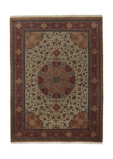 34698 Persian Rug Tabriz Handmade Area Traditional 10'0'' x 13'6'' -10x14- Green Red Dome Floral Design