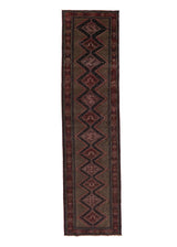 34709 Persian Rug Quchan Handmade Runner Tribal 4'0'' x 15'6'' -4x16- Red Blue Geometric Design
