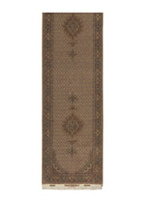 34740 Persian Rug Tabriz Handmade Runner Traditional 2'10'' x 10'0'' -3x10- Whites Beige Mahi Fish Design