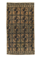 34745 Oriental Rug Afghan Handmade Area Runner Tribal 3'4'' x 6'5'' -3x6- Whites Beige Bokhara Design