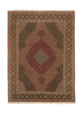 34774 Persian Rug Tabriz Handmade Area Traditional 8'3'' x 11'7'' -8x12- Green Whites Beige Red Mahi Fish Design