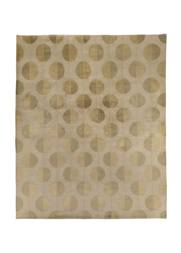 34829 Oriental Rug Tibetan Handmade Area Modern 7'11'' x 9'10'' -8x10- Whites Beige Geometric Design