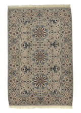 34852 Persian Rug Bakhtiari Handmade Area Tribal 4'7'' x 6'4'' -5x6- Whites Beige Blue Floral Design