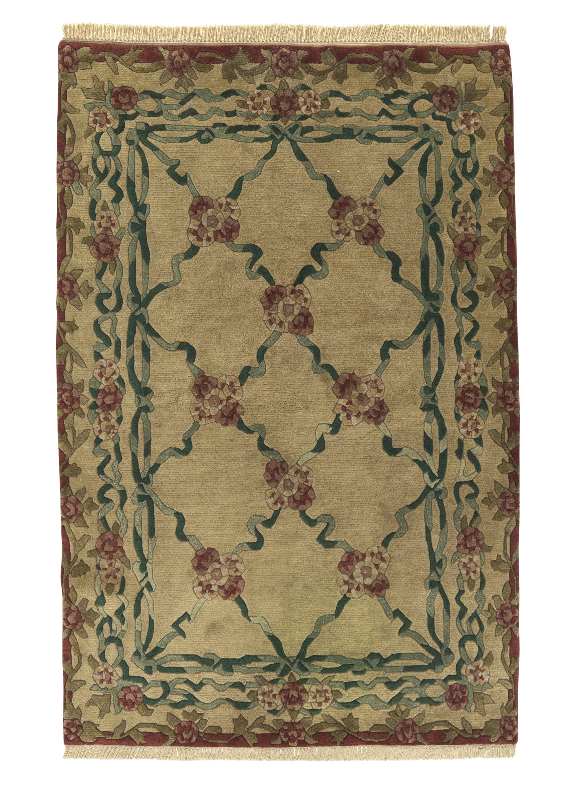 Oriental Rug Indian Handmade Area Traditional 3'11