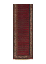 34903 Persian Rug Saraband Handmade Runner Tribal 2'6'' x 11'6'' -3x12- Red Paisley Boteh Design