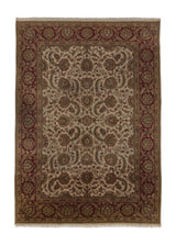 34923 Oriental Rug Indian Handmade Area Transitional 9'10'' x 14'2'' -10x14- Whites Beige Red Jaipur Floral Design